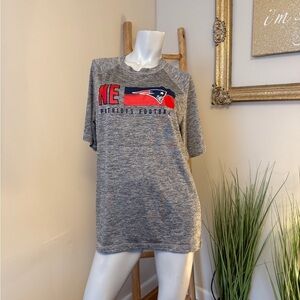 NFL Gray New England Patriots T-Shirt Large